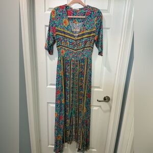 Floral Maxi Dress in Multicolor by Q2 Collection Size Small